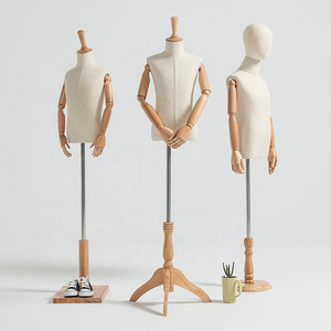 Mannequin <span class=keywords><strong>de</strong></span> <span class=keywords><strong>buste</strong></span> pour enfants, 1 pièce, accessoires pour vitrine, présentoir <span class=keywords><strong>de</strong></span> vêtements pour enfants hommes et femmes, magasin <span class=keywords><strong>de</strong></span> vêtements avec <span class=keywords><strong>tête</strong></span> - Product Image 1