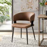 Chaise de salle à manger en métal de qualité certifiée, montage rapide, résistante aux déformations, idéale pour les espaces restreints, luxe en plein air