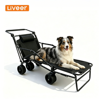 Chariot pliable à quatre roues en acier au carbone, base modulable, personnalisable OEM, réglable et multifonctionnel pour l'extérieur – Vente directe usine