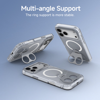 2025 Nouveau Design Transparent Couverture de Téléphone Stand Magnétique Anti-chute iPhone 17 Pro Max Cas