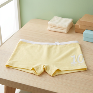กางเกงบ็อกเซอร์ผู้หญิงเชส วาเลว์(UA-381)-วัสดุไลคร่า ไซส์ M สีเหลือง - Product Image 3