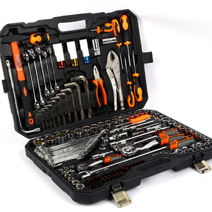 142+2 Pc Automotive Repair Tool Kit 1/2 In Socket Set Chromium Vanadium Steel Auto Mechanic Workshop Tools Case - Product Image 2