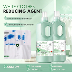 Aojie OEM ODM <span class=keywords><strong>Detergente</strong></span> Liquido Premium Monouso BIANCO per Riduzione Colore su Capi d'Abbigliamento, 1.2L Profumo Fresco - Product Image 1