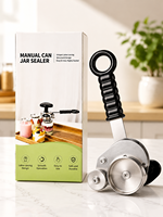 Scelleuse manuelle pour canettes et bouteilles de 55 mm avec couvercles en PET, machine de scellage portable facile à utiliser pour les boissons, les jus, le lait, le thé