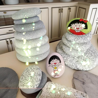 Pierres rondes polies pour enfants, artisanat, dessin, peinture, bricolage, galets pour Noël