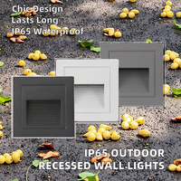 Lampes murales d'extérieur IP65 LED 2W 3W 5W Lumières encastrées pour marches d'escalier et coins avec corps en aluminium