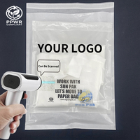 Sacs en papier glassine certifiés FSC pour l'emballage de vêtements, avec logo personnalisé, conformes PPWR, sans plastique, translucides, sacs Vela pour vêtements