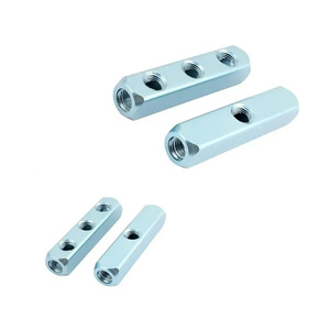 Custom 6061 T6 Aluminum <strong>Blocks</strong> for Cnc 3/4 in NPT Inlet Air Manifold <strong>Blocks</strong> CNC Machining Service Pneumatic Parts Kits - Product Image 3