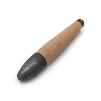 Leurre de pêche en eau salée Toplin Rigged Cedar Plug, leurres en bois non peints, leurres de traîne en bois, appâts artificiels durs pour rivière et lac