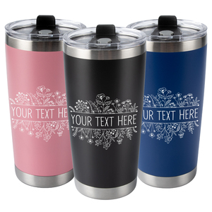 20oz Custom Tumbler Personalized Stainless Steel Insulated Mug Keep <b>Hot</b> & <b>Cold</b> Business Gifts - Product Image 2