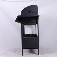 Barbecue au gaz noir pour extérieur et jardin, 4+1 brûleurs, cuisinière à gaz pas chère, cuisinière de cuisson