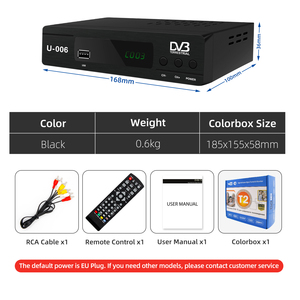 JUNUO Full HD DVB-T2 Set Top Box Wifi <span class=keywords><strong>Media</strong></span> Player Kỹ Thuật Số TV Receiver Decodificador DVB T2 TV Box - Product Image 6
