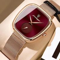POEDAGAR 783 Cadran de forme irrégulière Montre-bracelet à la mode Loisirs Charme Dames Étanche Simple Mains lumineuses Montres pour femmes