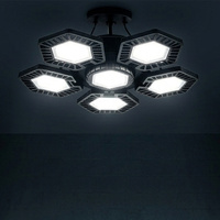 Lámpara LED para Garaje con 3, 4 o 5 Paneles Ajustables, 60W 80W 120W E27 85-265V para Taller, Almacén, Sótano, Comercio Minorista, OEM, ODM