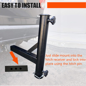 Support <span class=keywords><strong>de</strong></span> mât <span class=keywords><strong>de</strong></span> drapeau universel en acier robuste pour attelage <span class=keywords><strong>de</strong></span> 2 pouces, compatible avec Jeep Wrangler, camion, SUV, camping-car, <span class=keywords><strong>remorque</strong></span> - Product Image 4