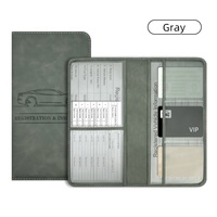 Organiseur de Documents Personnalisé Étui à Cartes en Cuir PU pour Permis de Conduire et Papiers de Voiture Portefeuille Support pour Immatriculation et Assurance