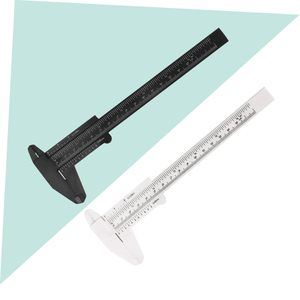 Regla de medición de cejas de 10 piezas, herramienta de regla de mapeo de cejas, Mini Vernier calibrador, regla de plástico de doble escala, regla de calibre deslizante - Product Image 3