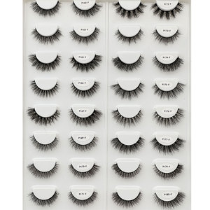 Cils personnalisés avec logo, série P <span class=keywords><strong>PY</strong></span>, courbure 15 mm, cils faux volumineux, cils courts et moelleux, cils synthétiques en bande complète - Product Image 6