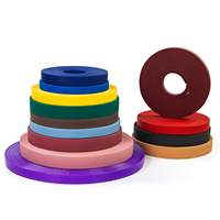 Sangle en sangle tissée colorée en gros d'usine, avec impression de logo, enduite de TPU/PVC, imperméable, pour collier et laisse de chien