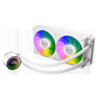 Refroidisseur de processeur liquide et à eau 12V RGB LED 120mm, radiateur en aluminium PWM 4 broches, roulement fluide 20dBA, boîtier d'ordinateur PC