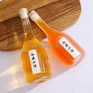 Tùy chỉnh 100ml 250ml 375ml 500ml Rỗng rõ ràng rượu chai Gin Vodka rum nước trái cây Whisky tinh thần chai thủy tinh