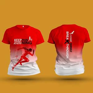 T-shirt de sport personnalisé Dry Fit pour marathon, sublimation intégrale, col rond technique, unisexe, t-shirt de course, t-shirt de running - Product Image 5