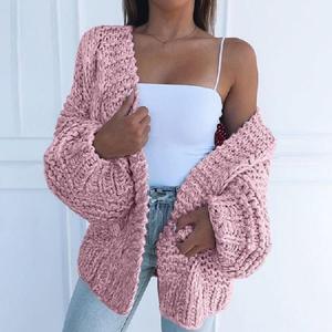 <span class=keywords><strong>Cardigan</strong></span> a Maniche Lunghe <span class=keywords><strong>Sexy</strong></span> Oversize, Cappotto Caldo Invernale da Donna - Product Image 4