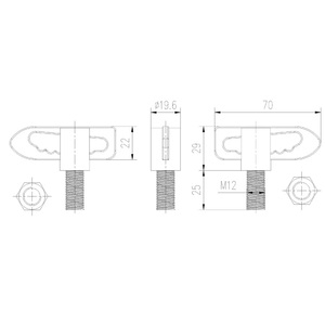 Pasador de Bloqueo Rápido para Camión, Roscado M12, Antideslizante, para Puerta Trasera de Remolque - Product Image 5