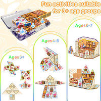 Magnetische Bausteine Lernspielzeug Simulierte Szene DIY Miniaturhaus Kuchen-Bausteine Set Tragbares Geschenk