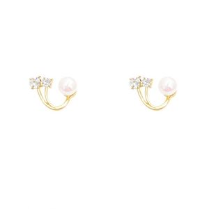 Classic Korean Style Silver Needle Pearl <b>Crystal</b> <b>Earrings</b> Fashion Two Ways Wearing <b>Earrings</b> Wholesale - Product Image 6