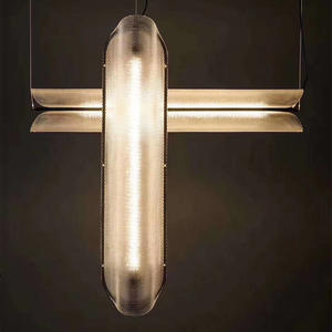 Lustre décoratif en acrylique de style nordique, design moderne et minimaliste, forme allongée, LED, hauteur réglable, protection des yeux - Product Image 6