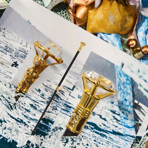 贵族国王权杖豪华手杖灵感来自埃及法老，铁尖徒步旅行 - Product Image 3