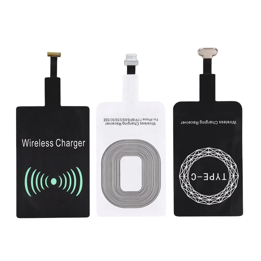 High Quality Compatible Coil Fast Charging Qi Wireless Charger Receiver Charging Adapter Receptor Receiver For All Mobile Phone