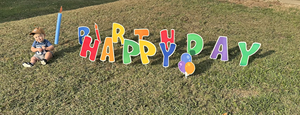 <b>Custom</b> Durable Coroplast Happy Birthday Letters Yard Sign 18x24 Weatherproof Fade Resistant for Birthday Party Yard Lawn Display - Product Image 5
