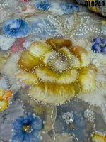 Nouvelle mode Émirats arabes unis Dubaï Tissu en dentelle de luxe Broderie artisanale Dentelle perlée avec paillettes Autriche Robe de mariée