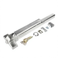Dispositif anti-panique en acier inoxydable pour porte de secours et porte coupe-feu, barre anti-panique pour porte de sortie, barre anti-panique d'urgence