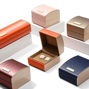 Boîte d'emballage de bijoux avec logo personnalisé imprimé de luxe bague en daim boucle d'oreille bracelet collier emballage avec logo - Product Image 2