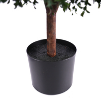 3 Arbres Bonsaïs en Boule de Buxus Artificiels Verts Résistants aux UV, Plantes en Plastique d'Extérieur, Fausses Plantes de Cèdre, 145 cm