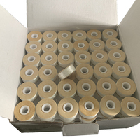 144pcs Benang Bobin Tenun Tinggi 75D/2 100% Poliester Filamen Mercerized Pre Wound Dyed Warna Sesuai Pesanan untuk Sulaman