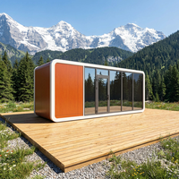 Maison Capsule Apple Cabin 20FT, Bureau de Jardin Préfabriqué Prêt à l'emploi, Installation Facile, Isolé, pour Bureau ou Espace de Jardin