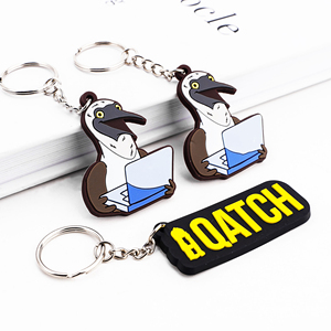 Porte-clés en PVC transparent Logo personnalisé Logo en caoutchouc 2D 3D Cartoon Porte-clés en PVC souple - Product Image 3