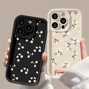 Popular Design Little Fresh Flower candy color Phone case For iPhone 15 Pro Max 14 13 12 11 XS XR cute Silicone Shockproof Cover