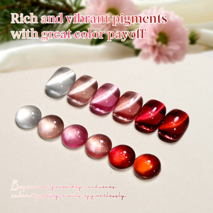 Menghe Tpo Hema Free Diamond Light 36 couleurs Gel <span class=keywords><strong>UV</strong></span> pour ongles effet œil de chat disco magnétique, perles de verre macaron et fruit - Product Image 5