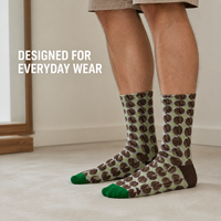 Chaussettes personnalisées OEM pour adultes, collection automne – Polyester/Nylon/Coton/Fibre de bambou/Laine, sans coutures, résistantes aux déchirures, imprimées sur toute la surface