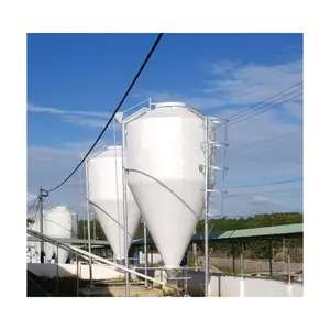 Sistema de alimentação de silo 7.5 toneladas silo composto inclui sistema de pesagem, sistema de transporte de farelo, gabinete de controle feito no Vietnã