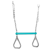 Structure de jeu multifonctionnelle en métal pour enfants avec barres de gymnastique, siège de balançoire, anneaux de trapèze, équipement de terrain de jeu extérieur pour jardin