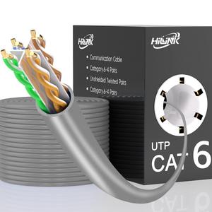 <span class=keywords><strong>สาย</strong></span>เคเบิล CAT6 UTP <span class=keywords><strong>แบบ</strong></span>ไม่มีการต่อข้อต่อ ชนิด BC/CCA พร้อมปลอกหุ้ม PVC/LSZH ความยาว 305 เมตร (1000 ฟุต) สำหรับเครือข่ายสื่อสารอีเธอร์เน็ต - Product Image 3