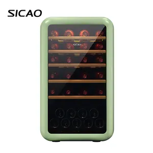 SICAO Vintage 49 bottles wine cooler bottle insulator steel wine fridge cooler wine&beverage cooler for home room table