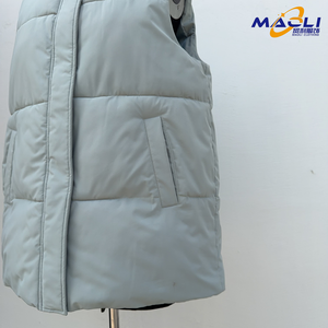 Chaleco Acolchado para Mujer, Sin Mangas, con Cierre, Cuello Alto, Chaqueta de Invierno Informal con Bolsillos, Chaquetas para el Trabajo - Product Image 4