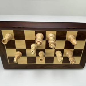 <span class=keywords><strong>Scacchiera</strong></span> magnetica in legno massello di noce da 12 pollici di alta qualità facile da trasportare per bambini <span class=keywords><strong>e</strong></span> adulti - Product Image 6